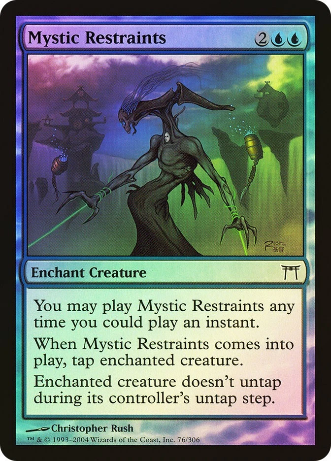 MTG FOIL Mystic Restraints  - Champions of Kamigawa #076 - Image 1 of 1