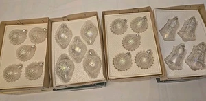 Adornos de Navidad Vintage 19 Todo Transparente con Cristal Brillo Bolas Efervescentes - Imagen 1 de 6