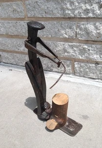Railroad Spike Sculpture Folk Art Lumberjack Metal Art - Picture 1 of 8