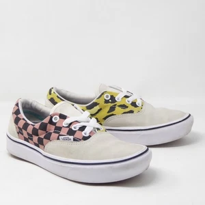 Vans Era ComfyCush Checkerboard Leopard Sneakers Pink Yellow Beige Womens 6 - Picture 1 of 9