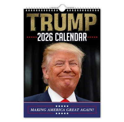 THE CALENDAR KING 2026 Calendar - Donald Trump – Funny - Quirky - Christmas - Birthday.