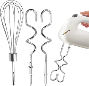 3 Stück Handmixer Rührbesen Knethaken für Kitchen Aid, Edelstahl 3 Stück - Bild 1 von 7