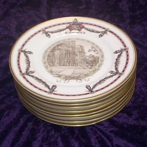 8 platos de cena universitarios Lafayette, marfil Lamberton Scammell 1930 ¡Bonito! - Imagen 1 de 17