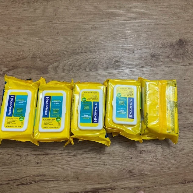 5 件 Preparation H 药用湿巾 温和清洁 芦荟 60 件 - 总计 300 件 — 第 1/3 张图片