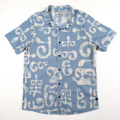Roark Bless Up Shirt Mens L Blue Hawaiian Breathable Stretch Short Sleeve RW534 - Image 1 of 4