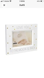 New W/ Tags-picture Frame- Love You To The Moon & Back Photo Frame - Picture 1 of 7