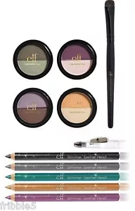 e.l.f. Essential 5 Piece Duo Eye Shadow w/ Shimmer Eyeliner Pencil SET - Picture 1 of 5
