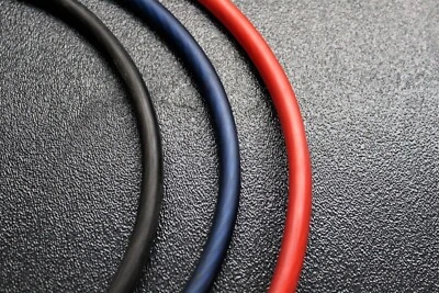 LOTE DE 6 CABLES TRENZADOS PRIMARIOS AWG ALIMENTACIÓN TIERRA AUTOMOTRIZ BATERÍA COCHE IB6 Foto 1 de 4