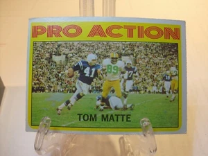 1972 Topps Football Card  #131 Tom Matte IA  (86169) - Picture 1 of 2