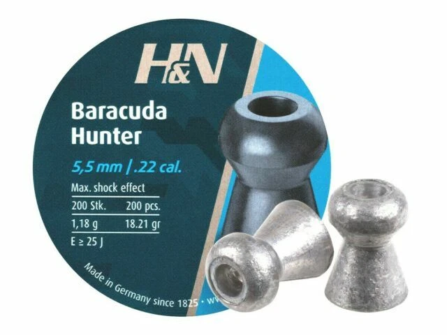 H&N Sport Baracuda Hunter .22 cal Hollow Point Pellets - 200 Count