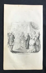 wood engraving Washington George Gen Washington's Wedding Martha Custis 1859 - Picture 1 of 4