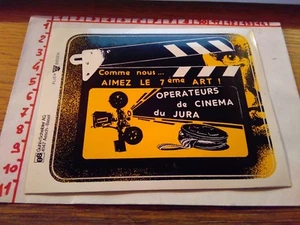 ADESIVO STICKER VINTAGE kleber OPERATEURS DE CINEMA DU JURA CIAK - Picture 1 of 2
