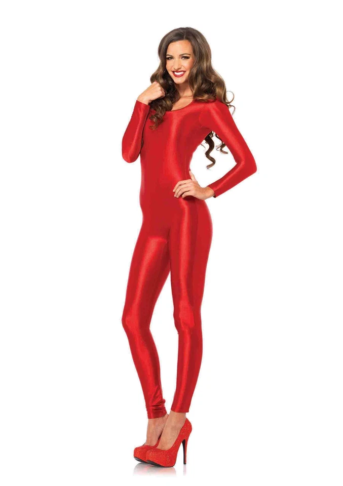 Traje de gato Leg Avenue 85345 Spandex rojo mediano Foto 1 de 1