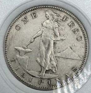 One Peso Filipinas 1909 - Picture 1 of 2
