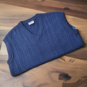 Australian L' Alpina Gilet uomo blu scollo V lana acrilico vintage 80S tg. 52-XL - Imagen 1 de 10