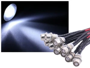 10x LED Schraube Edelstahl 5V Mini Spot Strahler kaltweiss - Picture 1 of 4