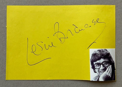 LESLIE BRICUSSE ( You Only Live Twice) Genuine Handsigned Signature on AlbumPage Cover
