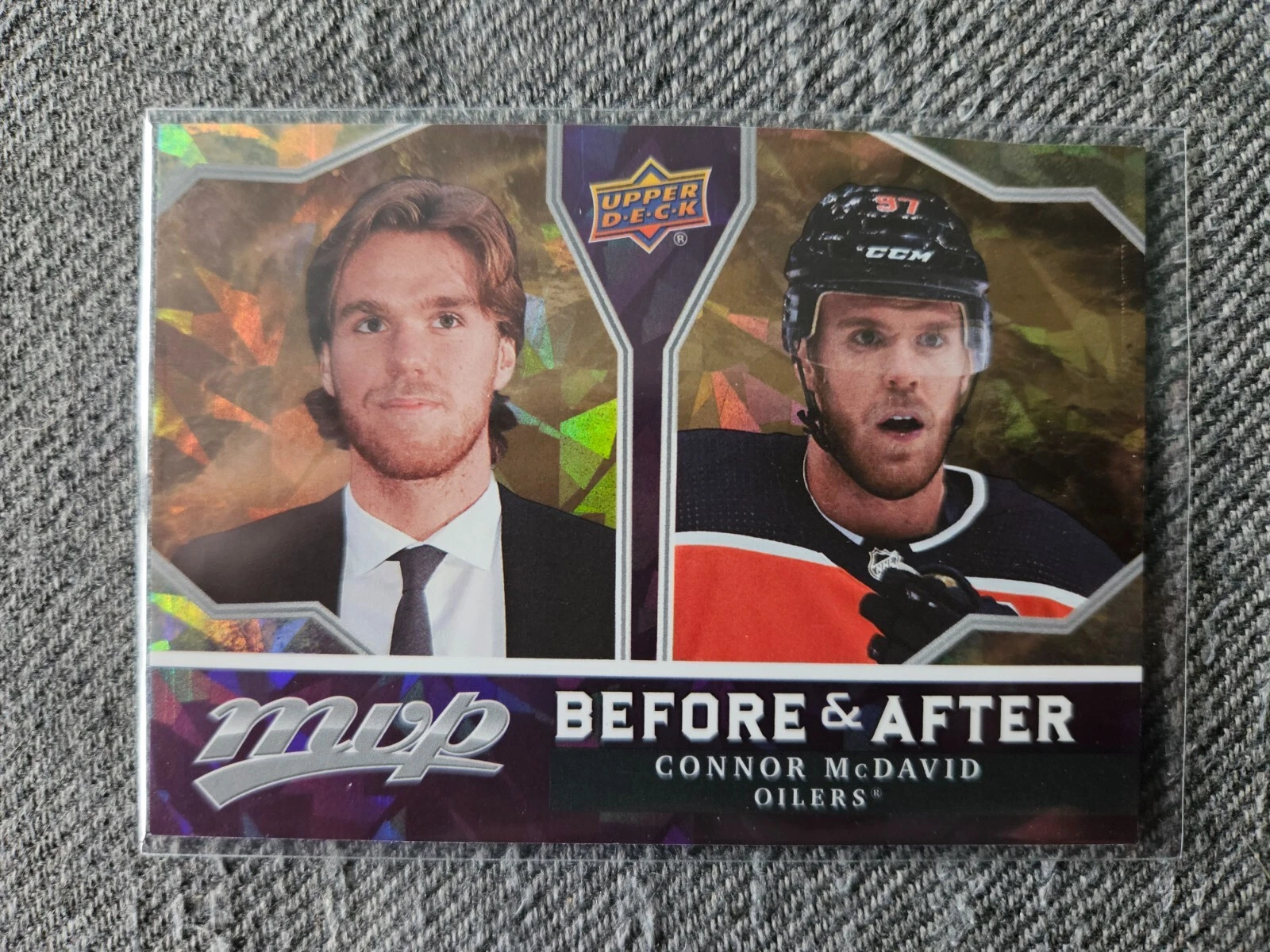 Connor McDavid 2021-22 Upper Deck MVP Before & After Gold - NHL - Oilers