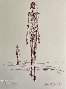 Alberto Giacometti Lithographie 'Femme' COA Original Signé Numéroté à Main - Bild 1 von 10