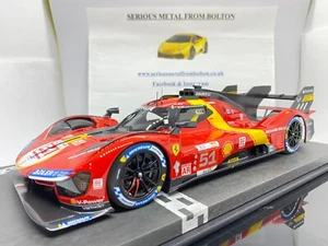 BBR P18239 2023 FERRARI 499P HYPERCAR WINNER LE MANS 2023 #51 1:18 SCALE - Picture 1 of 11