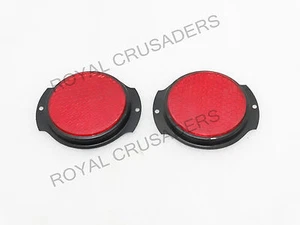 PAR REFLECTOR ROJO BISEL NEGRO PARA WILLYS JEEP M38 M151A1 M35 M37 JEEP #G22 - Imagen 1 de 2
