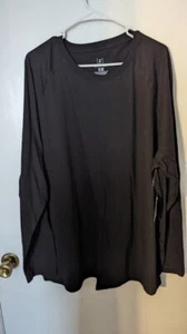 George Men's Long Sleeve Tee Size 3XL (54-56) Black Crew Neck   NEW w/Tags - Picture 1 of 3
