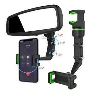Supporto Porta Cellulare Per Auto Attacco Specchietto Retrovisore Universale New - Foto 1 di 6