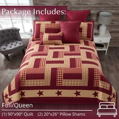 Virah Bella - Homestead Red - Lightweight Reversible Quilt Set - Image 1 of 4