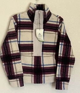 Alpine Design Women's Plaid Wayfarer Fleece 1/4 Zip Jacket Purple Multi XS - Picture 1 of 5
