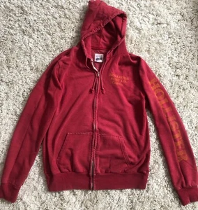 Hollister Red Full Zip Supersoft Hoodie New XLarge Vintage - Picture 1 of 7