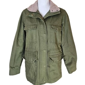 Madewell Sherpa Trimmed Surplus Jacket Damen XS Military Green Utility Heavy - Bild 1 von 13