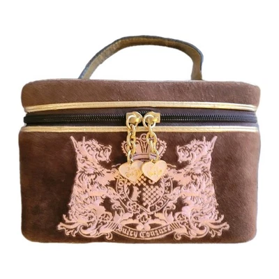 Estuche de Maquillaje Raro Juicy Couture De Colección Y2K Scotty Dogs Marrón Rosa Foto 1 de 4