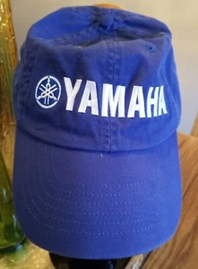 YAMAHA Baseball Cap Hat Motocross Outboard Fishing White Blue Strapback One Size - Picture 1 of 10