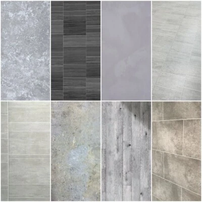 Grey Panels 8mm Tile Effect Panels, Marble Bathroom Cladding Shower Wall Premium - Image 1 of 4