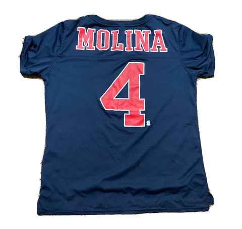 St. Louis Cardinals | Women’s Large #4 Yadier Molina  V-Neck T-Shirt Cover