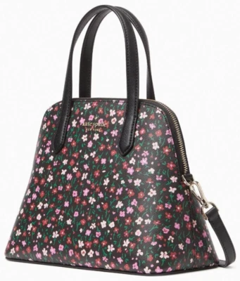 Bolso de regalo Kate Spade Schuyler mediano domo negro floral K9408 $349 nuevo con caja Y Foto 1 de 4
