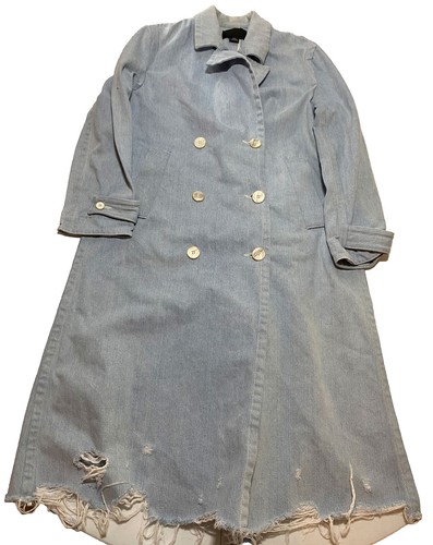 Trench coat Alexander Wang unisex in denim invecchiato taglia media U7