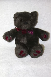 VTG 1987 DAKIN BRADFORD BEAR #31-4480 STUFFED PLUSH TEDDY BEAR w SATIN HEART 12" - Picture 1 of 6