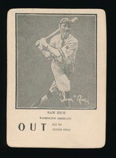 1924 WG7 Walter Mails Game -SAM RICE (Washington Senators) -Tough Type *HOF*
