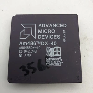 AMD 486 DX-40 MHZ CPU "Chipped" A80486DX-40 Very Rare Vintage Processor AM486 - Picture 1 of 11