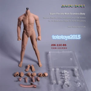 Jiaoudoll männlicher Körper abnehmbarer Fuß JOK-11C-BS sonnenbräune Haut Gummi F 12"" Figur - Bild 1 von 12