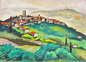 “Paesaggio Toscano” OLIO SU TAVOLA cm 40x30 (O.Ceppatelli) - Foto 1 di 3