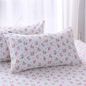 2X Funda de almohada 100 % algodón floral para almohadas solo cubierta ropa de cama estilo rural Kit - Imagen 1 de 5
