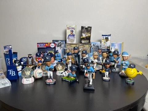 Large collection of Bobbleheads and attributes Tampa Bay Rays BASEBALL Cover