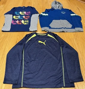 Lot Of 3 Boys Long sleeve Shirts Size M Gap, Lands end & Puma Back To School - Picture 1 of 8