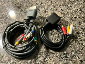 OFFICIAL XBOX 360 COMBO SET CABLES COMPOSITE AND COMPONENT VIDEO CONNECTION - Picture 1 of 1