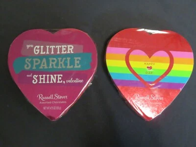 (2) Russell Stover Assorted Fine Chocolates 4.75 Oz Each Valentine Heart - Image 1 of 4