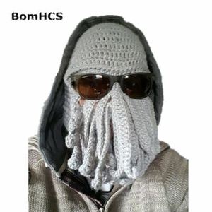 BomHCS Novetly Tentacle Octopus Cthulhu Knit Beanie Hat Cap Wind Mask Best Gift - Picture 1 of 16