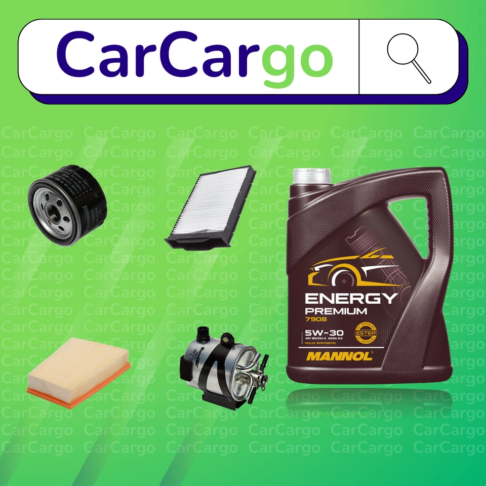 KIT DE SERVIÇO PARA Renault Megane 1.5 dCi Diesel 2005-2010 COMBUSTÍVEL DE CABINE DE AR ÓLEO + óleo - Imagem 1 de 4