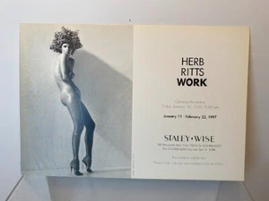 1997 HERB RITTS - WORK photography exhibit announcement art card Staley Wise - Picture 1 of 1